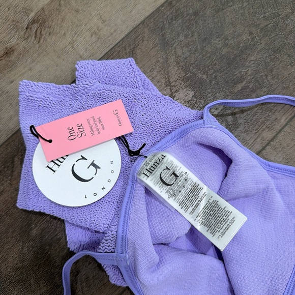 Hunza G Pamela One Piece Swimsuit in Lilac NWT - Picture 5 of 5